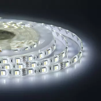 Светодиодная влагозащищенная лента 14,4W/m 60LED/m 5050SMD холодный белый/теплый белый 5M