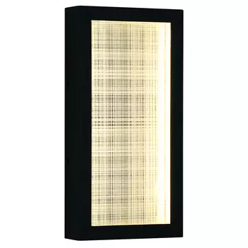 Светодиодное прямоугольное бра из металла черного цвета Lattice Lux