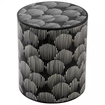 Табурет Black&white Indian Bone Inlay stool