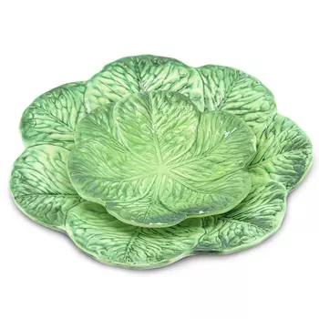 Тарелка Abhika PLATE LEAF CABBAGE Green