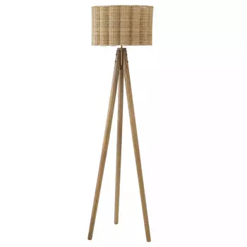 Торшер с плетеным абажуром на основании в виде треноги Lamp with Wicker Lampshade