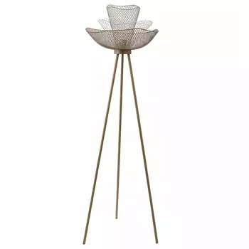 Торшер с трехъярусным плафоном из металлической сетки Light Floor Lamp Made of Metal Mesh
