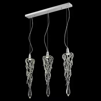 Тройной подвесной светильник Frozen drop Никель