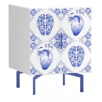 Тумба белая Short Rblue