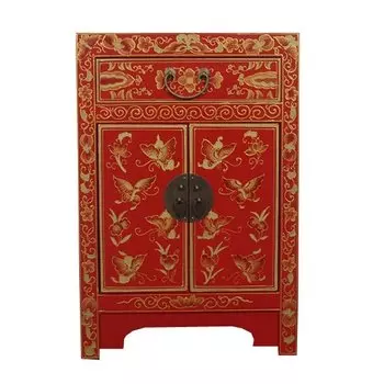 Тумба Chinese Painting Butterflies Red