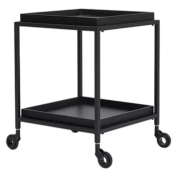 Тумба чёрная на колёсах Cabinet on Wheels