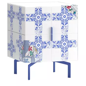 Тумба на синих ножках Short Re Rblue