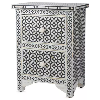 Тумба Neela Bone Inlay Two-drawer Chest