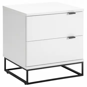 Тумба прикроватная белая с ящиками Strict Lines