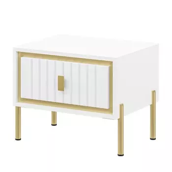 Тумба прикроватная белая с ящиком Antique Order