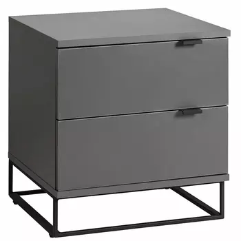 Тумба прикроватная цвета графит с ящиками Strict Lines