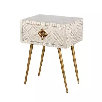 Тумба прямоугольная белая White Amelia