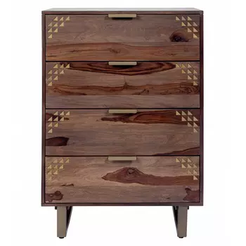 Тумба с выдвижными ящиками из массива дерева Шишам Indian Rosewood