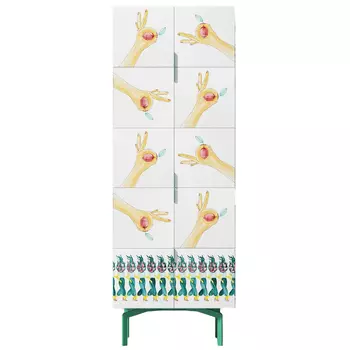 Тумба с зелеными ножками Tall Forest Ok