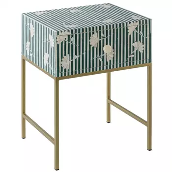 Тумбочка Green Flower Indian Bone Inlay nightstand