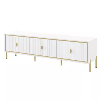 ТВ-тумба белая с тремя ящиками Antique Order