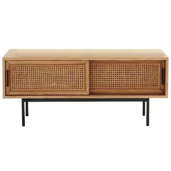ТВ-тумба из дуба и плетеного ротанга Wicker Chasey TV Stand