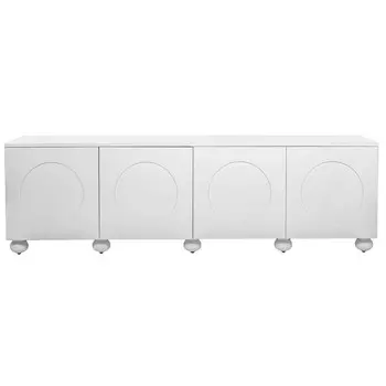 TV-тумба на круглых ножках Arnel white Глянцевая белая