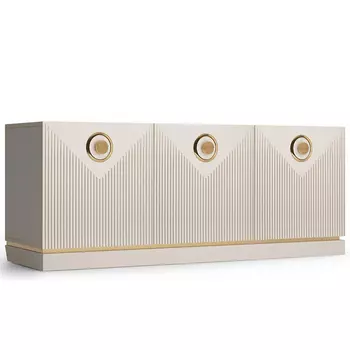 ТВ-тумба с 3-мя фактурными дверцами Satin Furniture