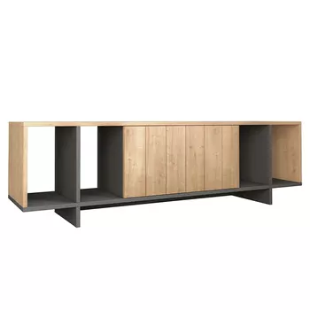 ТВ-тумба с откидной дверцей и 4-мя полками ZITANO TV STAND OAK
