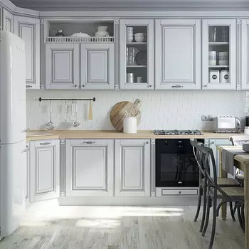 Угловая кухня в стиле Прованс из массива дерева Colombe Provence Kitchen Set