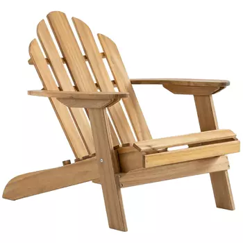 Уличное кресло из массива акации Adirondack Wooden Chair Natural