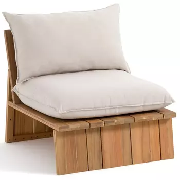 Уличное кресло из массива акации Trivett Wooden Chair