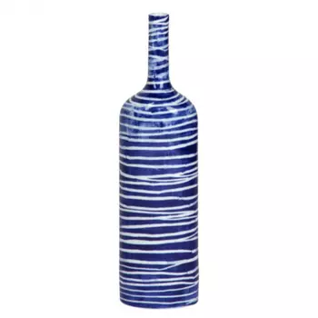 Ваза blue & white ornament Striped Bottle