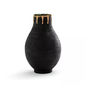 Ваза Ceramic Vase & Rattan D20