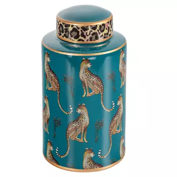 Ваза фарфоровая с крышкой Leopard Ccollection