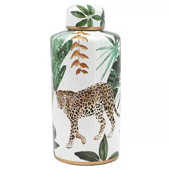 Ваза фарфоровая с ручной росписью Leopard Collection