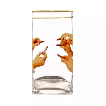 Ваза Glass vase big Lipstick