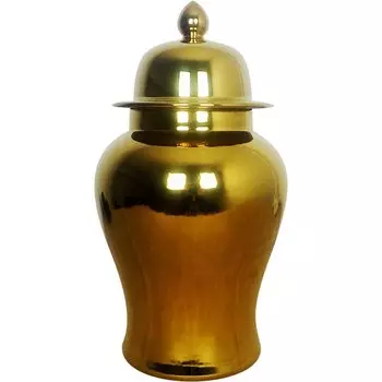Ваза Gold Ceramic Chinese Jars with Lids