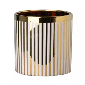 Ваза Gold & White Stripes