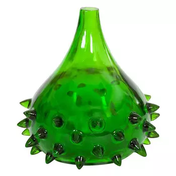 Ваза кактус зеленый стекло Louis