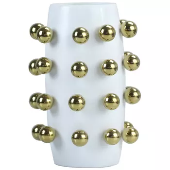 Ваза Molecule Vase Gold White