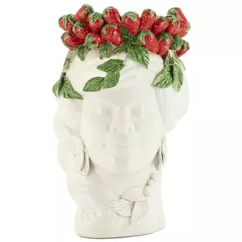 Ваза No Face Head Vase Lady Strawberry