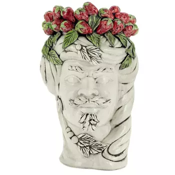 Ваза No Face Head Vase Man Crackle Straw