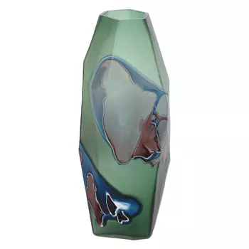 Ваза Polygonal Vase green