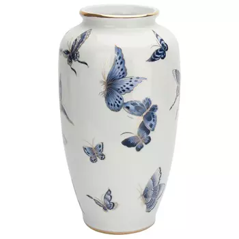 Ваза Porcelain Butterfly Blue and Gold Vase