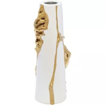 Ваза Rhea white with gold 24