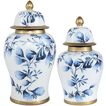 Ваза с крышкой Blue Plant Vase