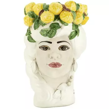 Ваза Vase Lemon Head Lady White