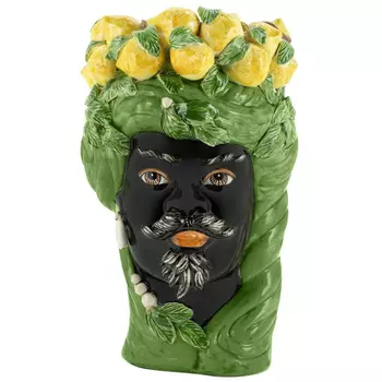 Ваза Vase Lemon Head Man Green