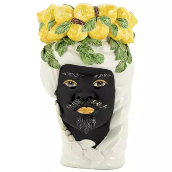 Ваза Vase Lemon Head Man White