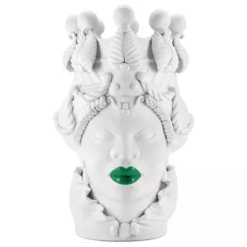 Ваза Vase Moro Lady Big Lipstick Malachite