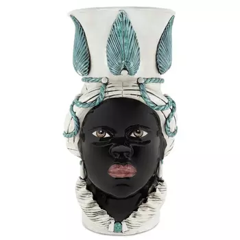 Ваза Vase Moro Lady Giant With Leaf Malachite