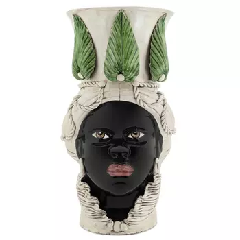 Ваза Vase Moro Lady Giant With Leaf Dark Green