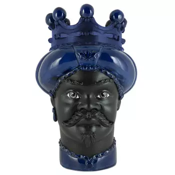 Ваза Vase Moro Man Crown Dark Blue