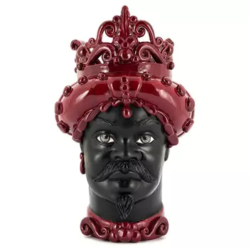 Ваза VASE MORO MAN MED. MAT H45 burgundy